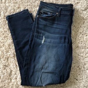 Kancan Distressed Straight Leg Jeans